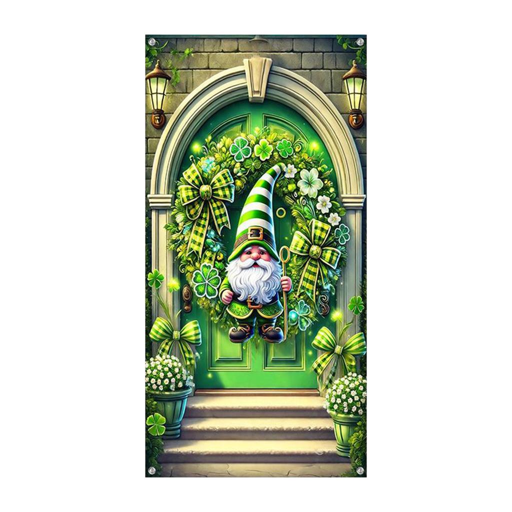 St Patrick's Day Banner, St Patty's Day Door Cover Party Decoration Backdrops, Party Decoration Backdrops