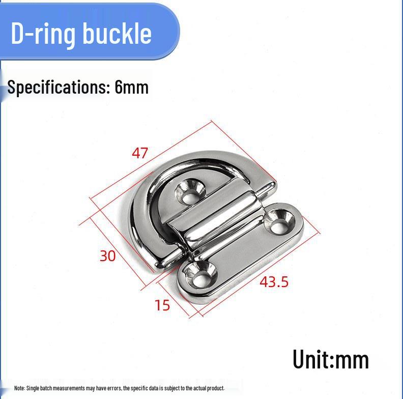 

Stainless Steel 316 Marine D-Ring Shackle for Yacht and Boat Deck Fitting
