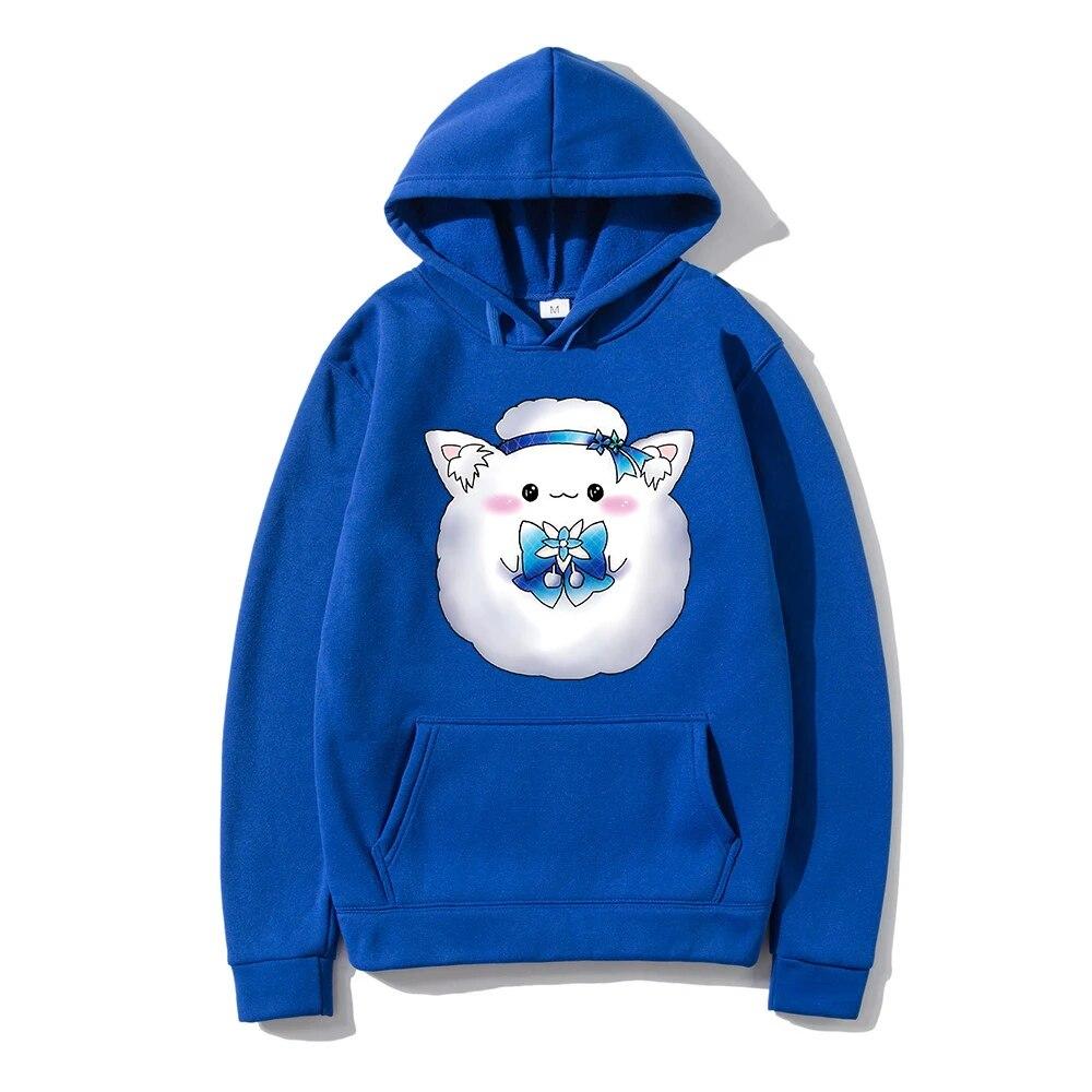 Hololive English VTuber Yukihana Lamy Yukimin Hoodie Women Autumn Winter Kawaii Pattern Hoodies Unisex Cartoon Hooded Sweatshirt