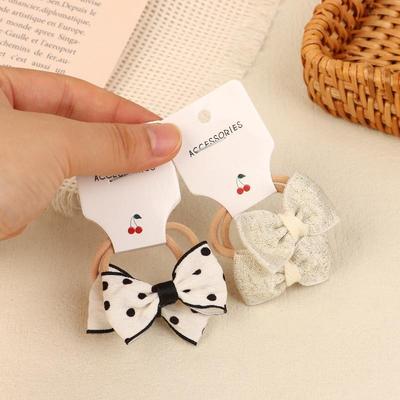 10Pcs/Set Trendy Lace Butterfly Hair Ties Cute Children'S  Bow Hair Band Accessories Lovely Headwear For Girls