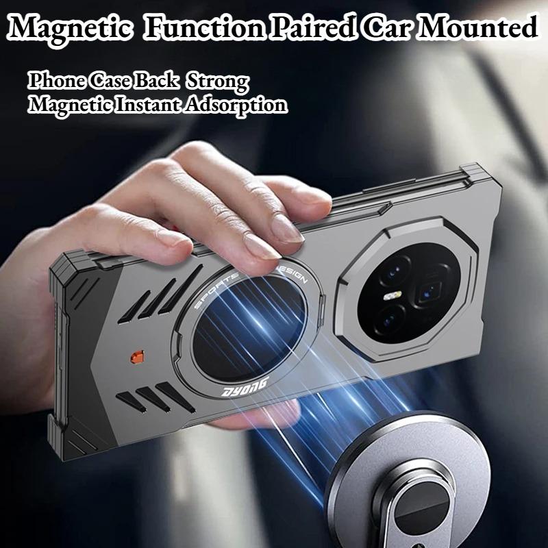 Luxury 360°Rotate Bracket Car Magnetic Armor Case for Huawei Mate X6 X5 X3 Aluminum Alloy Metal Rimless Heat Dissipation Cover