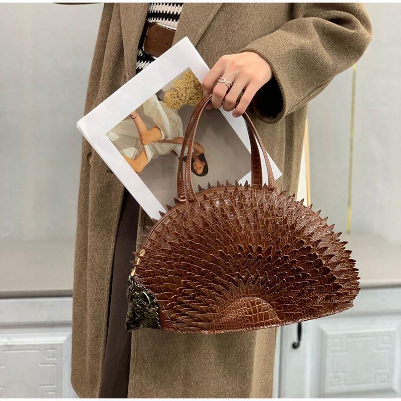 Hochwertige Igel Handtasche Damen Luxus Unregelmäßige Umhängetasche Einzigartig Kreativ Tierförmige Crossbody Tasche Klassische Party Tasche