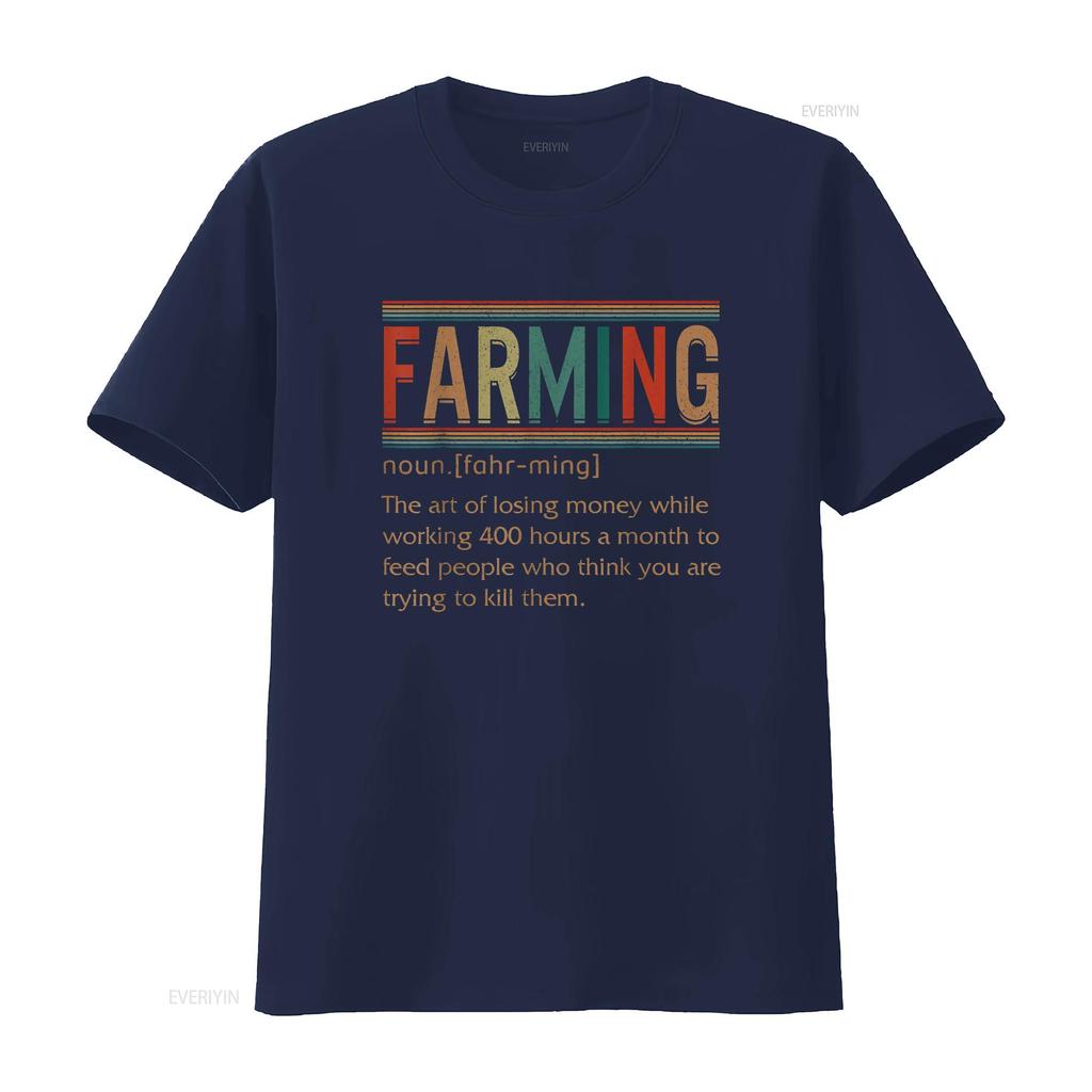 Farming Noun Definition Funny Farmer Farm Lover S T Shirt Vintage Washed Soft Designer Clothes Unisex Homme