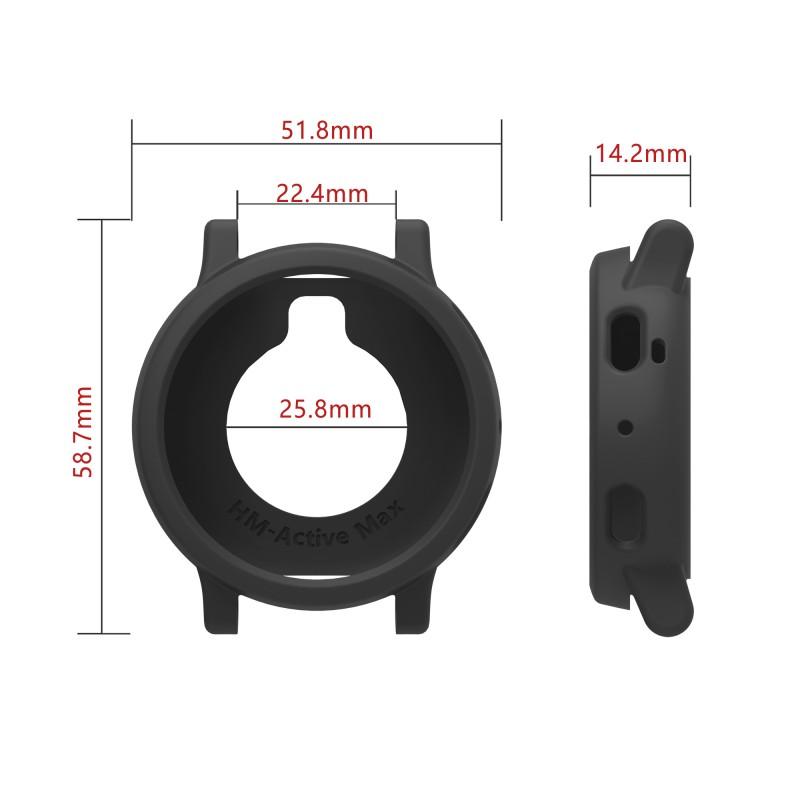 Soft Silicone Strap+Case for Amazfit Active Max Bumper Hollow Cover Protective Strap for Amazfit Active Max A2557 ShellAccessory