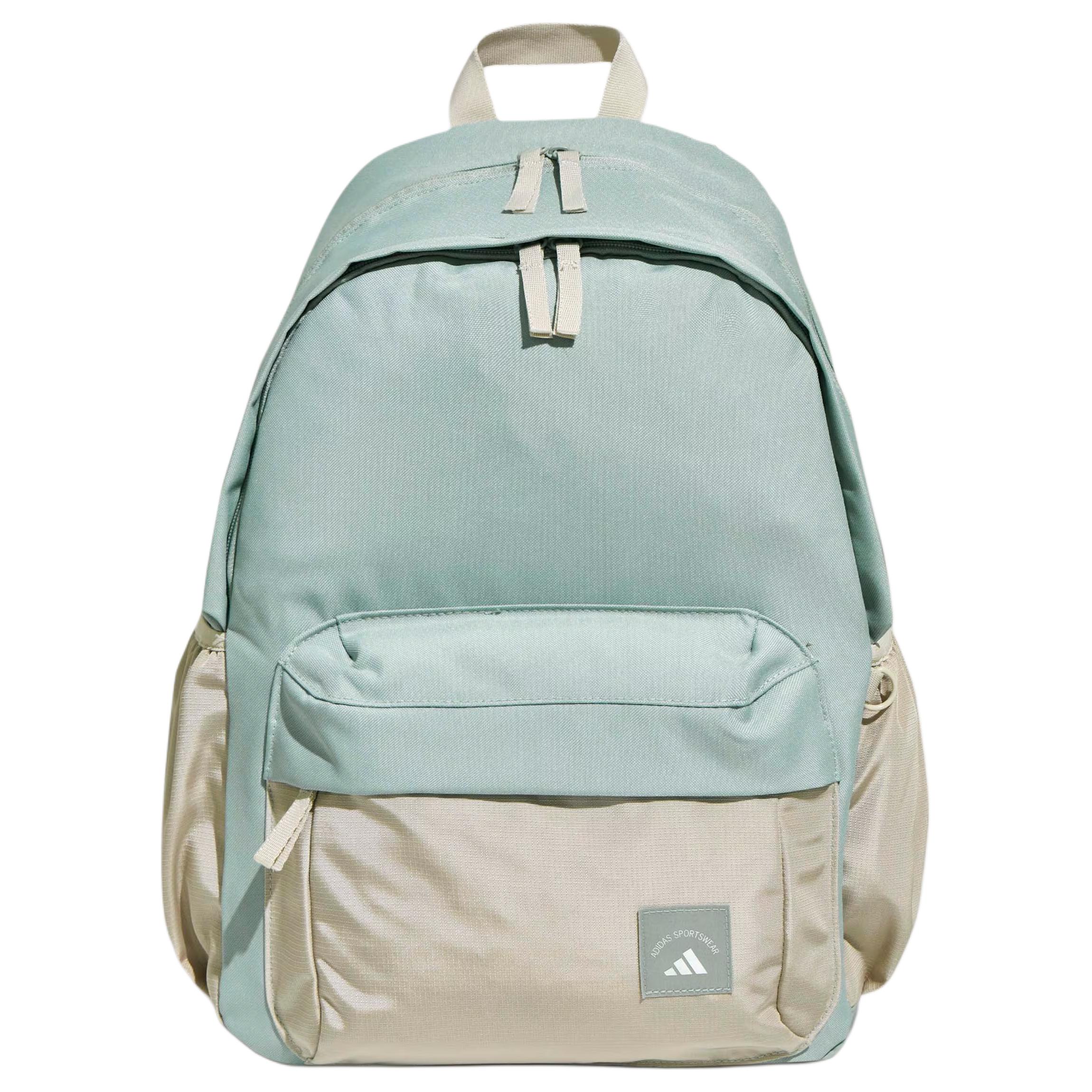 

Adidas Casual Daily Commuting Backpack Unisex Backpack Light-Gray-Green Miracle-Clay-Brown KR5117 Wonder Light Gray Green/Miracle Bauxite Brown