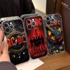 Custodia in TPU Trasparente AC Back In Black DC per iPhone 17 11 12 13 14 15 16 Pro Max 16 Plus Cover