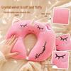 Customizable Cute Cartoon U-Shaped Neck Pillow for Travel and Office Nap