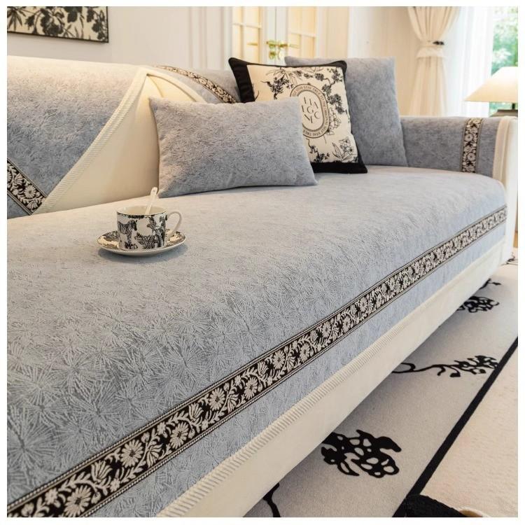 Chenier Sofa Cushion, Four-Season Universal Non-Slip Seat Cushion  New Light Luxury High-End Sofa Cover Cover Cloth Towel