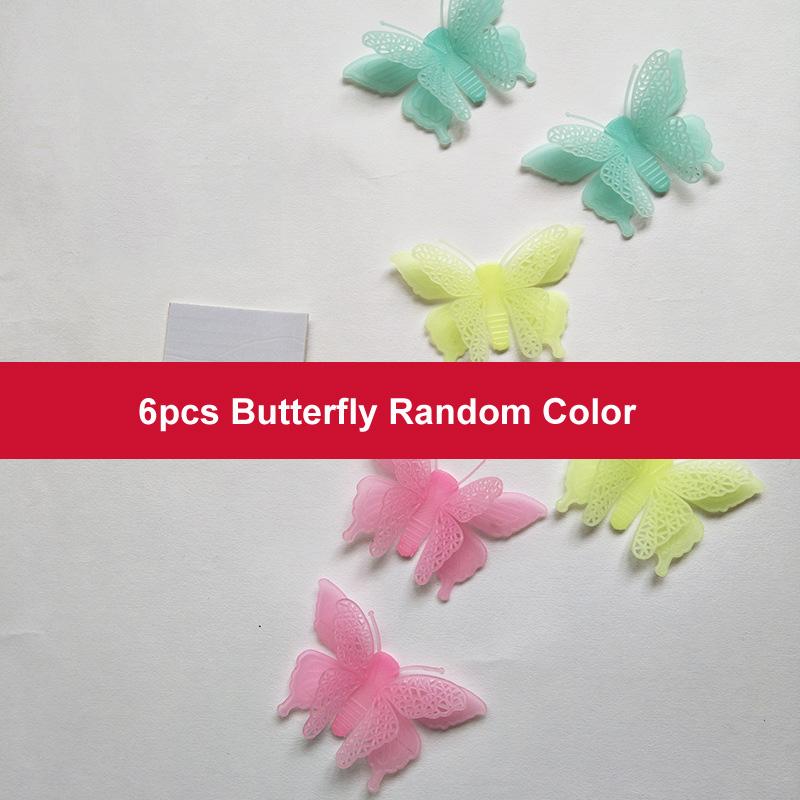 Étoile Creuse 3D Stockage d'Énergie Fluorescent Brille dans le Noir Lumineux Autocollants Muraux Pour Chambre d'Enfant Salon Décalcomanie