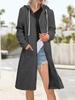Plus Size Hoodies for Women Casual Full Zip Hoodies Women's Long Hoodies Loose Sweatshirts With Pockets