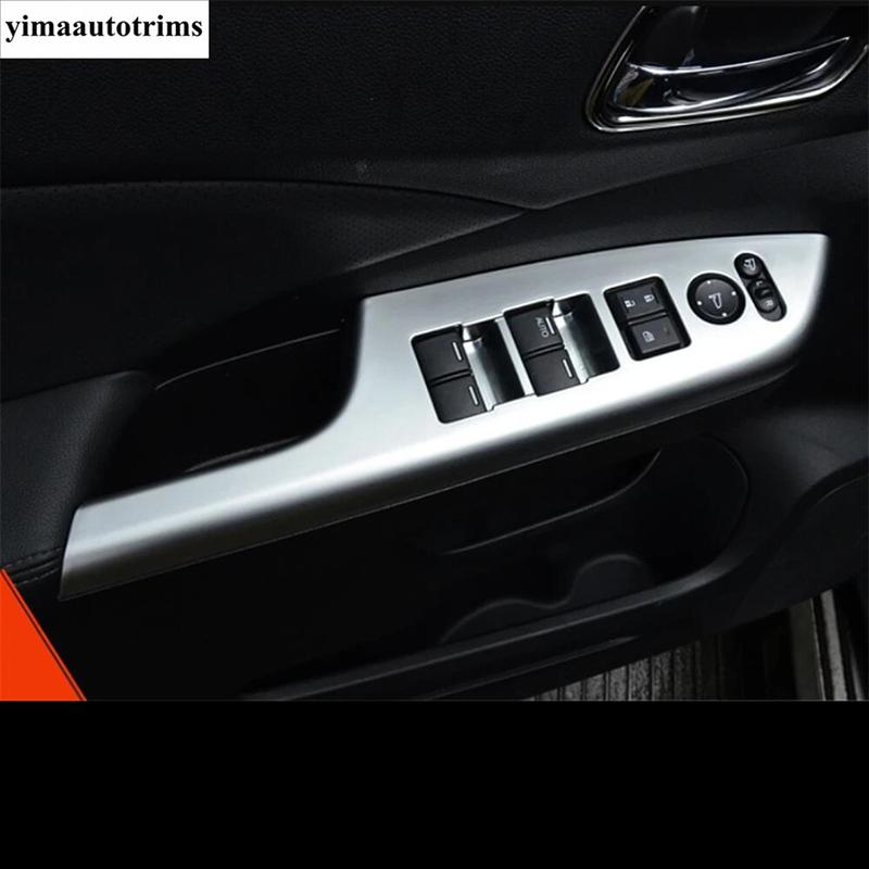 Auto Armlehne Tür Fenster Glas Heber Schalter Panel Abdeckung Zierleiste Für Honda CRV CR-V 2012 2013 2014 2015 2016 Kohlefaser Zubehör