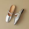Women's Flat Summer One Strap Mary Jane Sandals Outer Wear Baotou Half Slippers