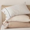 Soft Breathable Double Layer Cotton Pillowcase Set 48x74cm Single Bed Japanese Style