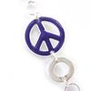 NOA [G5889] - Silver Purple 'Peace' Designer Necklace