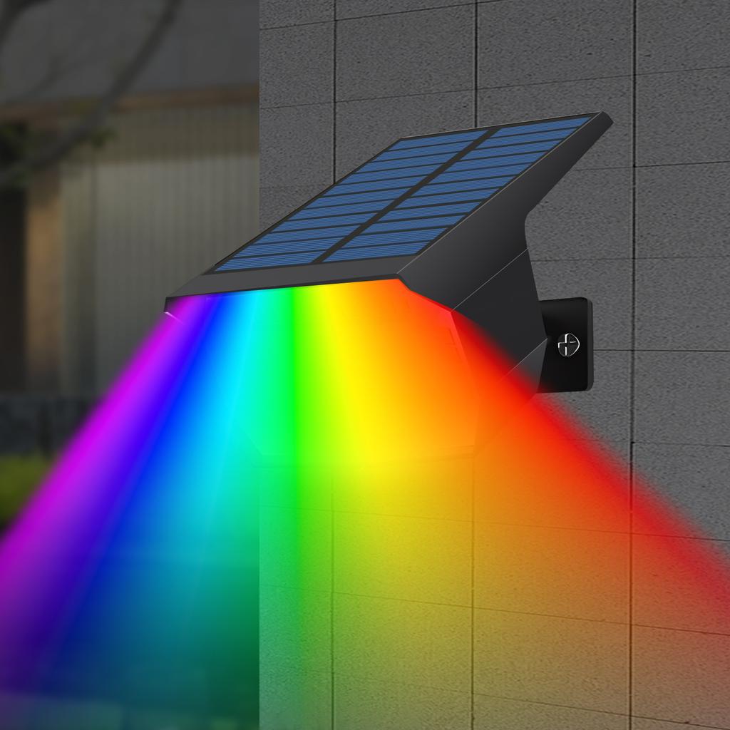 20LED Solar Spotlights Outdoor RGB Color Changing Landscape Spot Garden Lighting IP65 Waterproof Solar Powered Spotlight