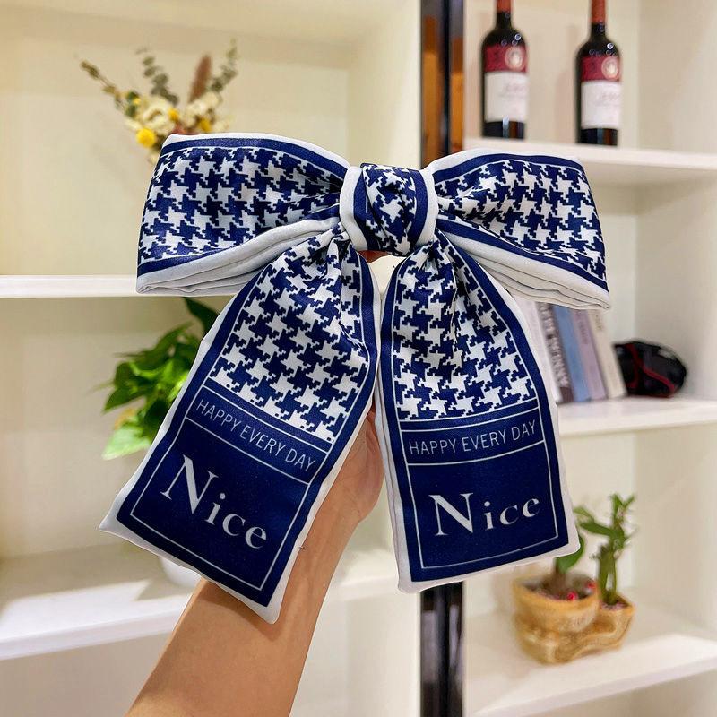 13*10cm Damen Haarspange Schleifen Koreanische Weiße Schwarze Haarspange Schleifen für Dame Mädchen Pferdeschwanz Haarstyling Zubehör