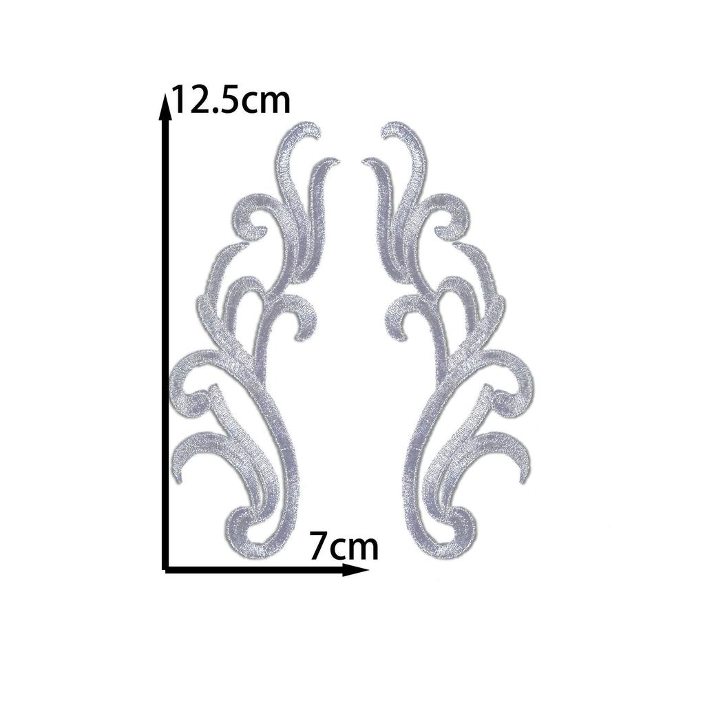 Gold And Silver Stage Ancient Costume Embroidery Performance Opera National Dress Decoration Cloth Sticker Pattern Diy Handmade Clothing Accessories