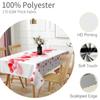 Valentines Day Tablecloth Waterproof Pink Red Heart Pattern Romantic Dinner Date Washable Kitchen Table Cover Wedding Decoration