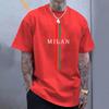 2025 Milano Moda Uomo Maglietta in Cotone Primavera Estate Quotidiano Casual Moda Girocollo Top Maschile Casa Esterno Comfort T-shirt Morbide