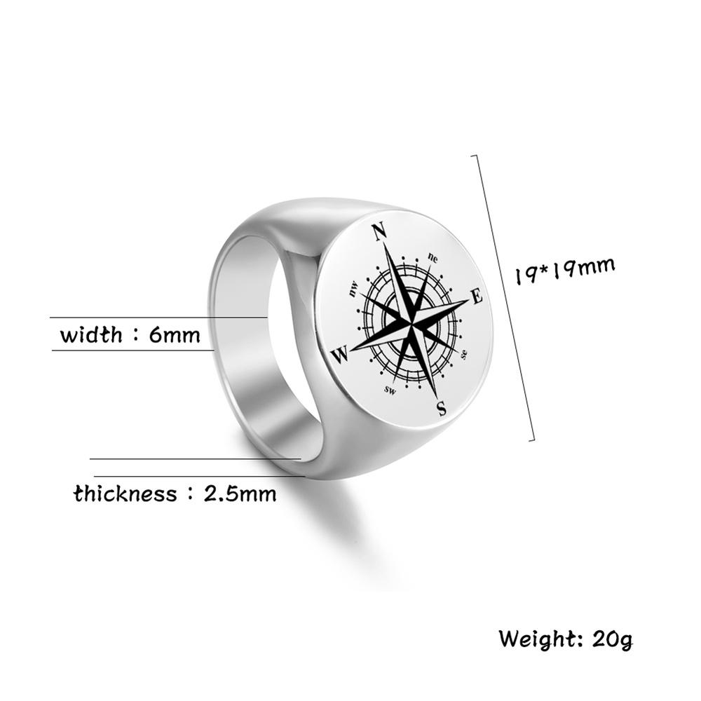 

Punk Compass World Map Men Rings Stainless Steel Pirate Sailor Amulet Ring Hip Hop Vintage Party Jewelry Creativity Gift 9
