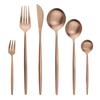Set Gold Cutlery Dinnerware 6pcsset Knife Cake Fork Tea Dessert Spoon Tableware Stainless Steel Flatware Kitchen Silverware Set