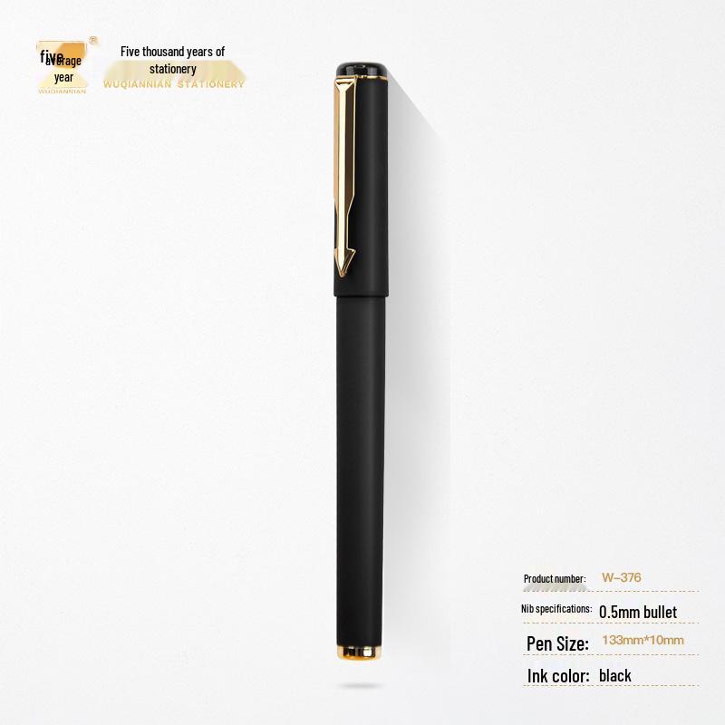 Five Thousand Year Neutral Pen 0.5mm Black Frosted Barrel High-End Office Signature Pen with Custom Logo
