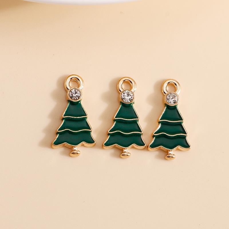 10pcs 16*21mm Enamel Christmas Bell Charms DIY for Bracelets Pendants Earrings Making Creative Gift Charms Jewelry Accessories