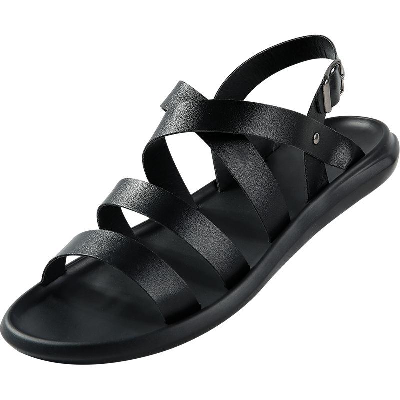 Men Leather Fashion Vintage Men Shoes High Quality Soft Comfort Casual Flats Summer Beach Slippers