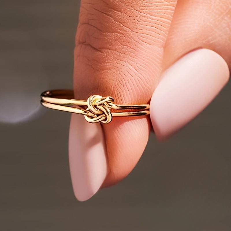 Ladies' Fashionable and Personalized Knot Ring, Creatively Designed, Suitable for Both Men and Women's Daily Casual and Simple Style