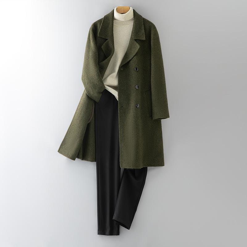 

Флисовое пальто, мужское шерстяное пальто высокого качества, двухстороннее повседневное шерстяное пальто M