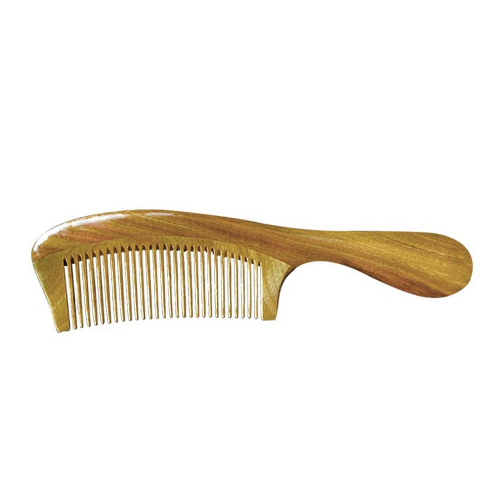 Sandalwood Comb Fine Teeth Scalp Massage Comfortable Grip Wooden Hair Comb for Home Use