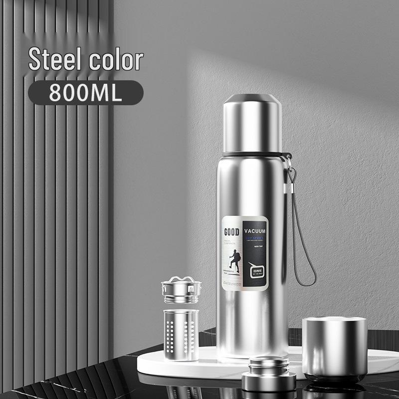 Drop-Resistant 316 Stainless Steel Travel Thermos Pot for Men - Portable, Large Capacity Outdoor Water Cup