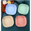 1set Plastic Square Food Plate, Household Kitchen Storage Tray, Food Bone Residue Dish