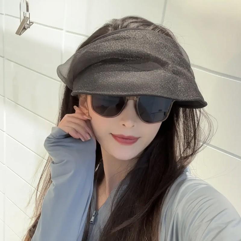 

Солнцезащитная шляпа с сетчатой тульей для летней повседневной носки на улице чёрный