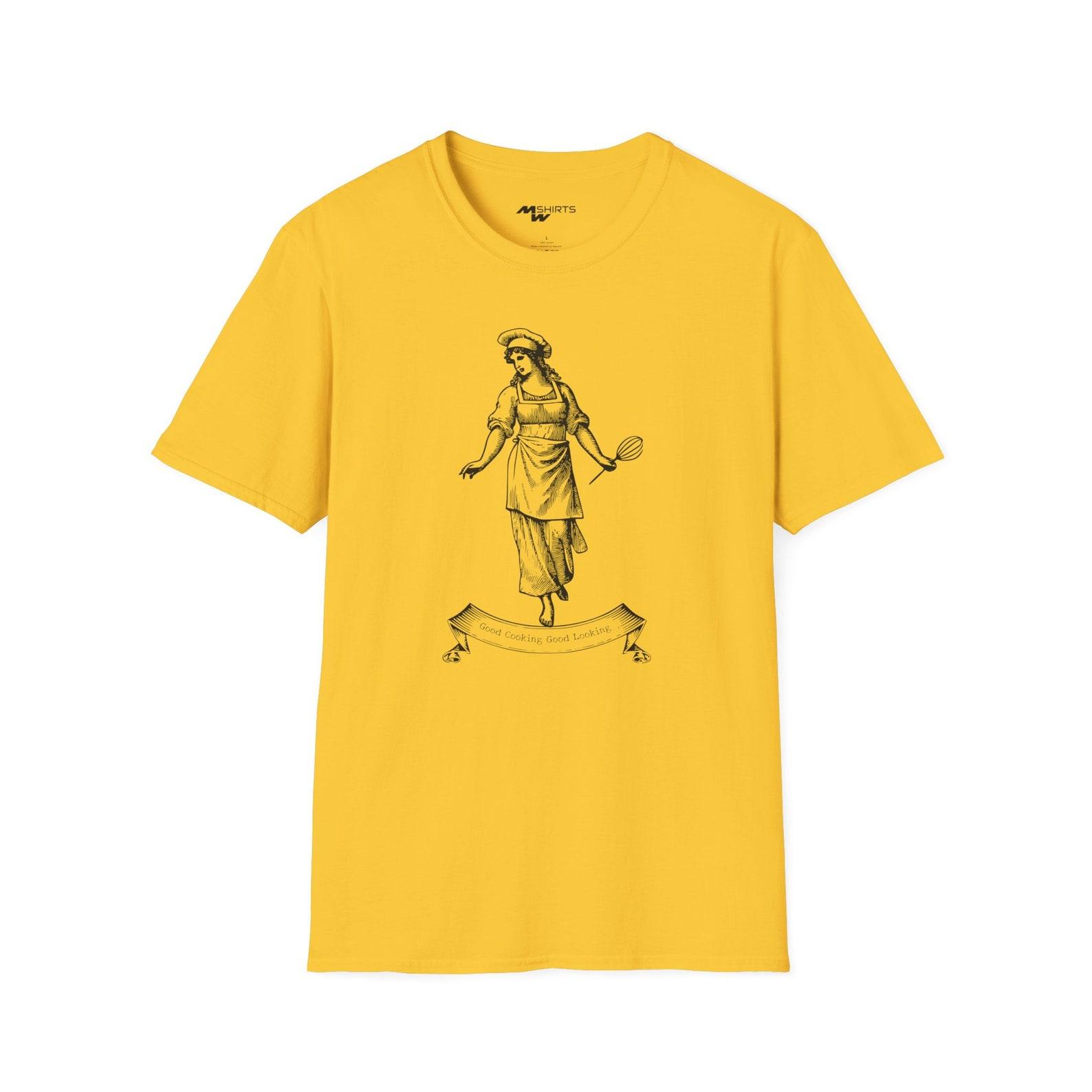 Virgo Chef T-Shirt: Copper Engraving Style, Astrology Gift 4XL