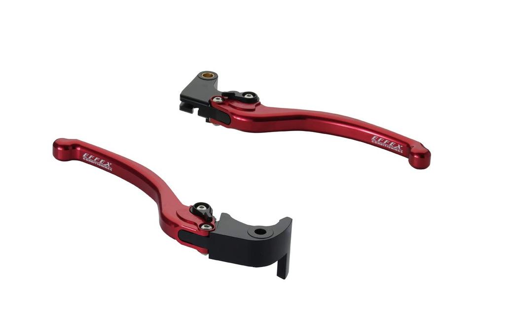 EFFEX Smooth Fit Levers for CBR1000RR and CBR600RR Left and Right Set Lever EAL023R (08-19) (07-17), Red, (Brake/Clutch Set)