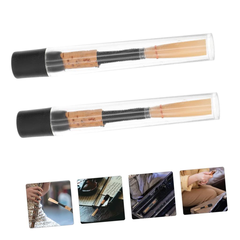 Abaodam 2-Piece Double Reed Pro Light Oboe Reed for Beginners, Woodwind Instrument Accessories, Professional Oboe Tools, Student Reeds, Natural Reed