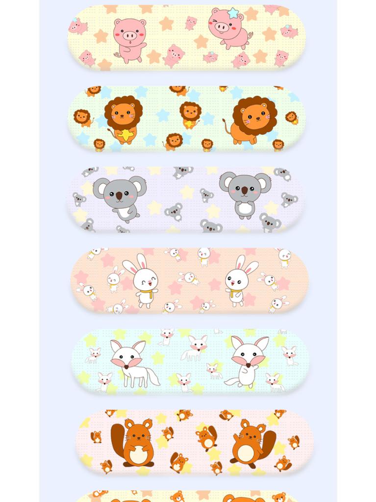 100pcs Cute Cartoon Medical Patch Waterproof Wound Adhesive Bandages Dustproof Breathable First Band Aid Adhesive for Kids