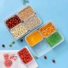 4 Compartments Fresh-keeping Box Storage Refrigerator Freezer Container Microwave Heating Plastic Box Food Grade PP Vegetable Fruit Sealed Box