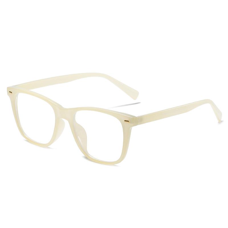 Personalized Square Rivet Decorative Glasses Frame, Anti-Blue Tr90 Flat Glasses, Can Be Equipped With Myopia Frame Glasses