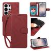 Cowhide Pattern Leather Phone Case for Samsung Galaxy S26 Ultra S25 Edge S24 Plus S23 Fe S22 S21 S20 Card Holder Flip Cover