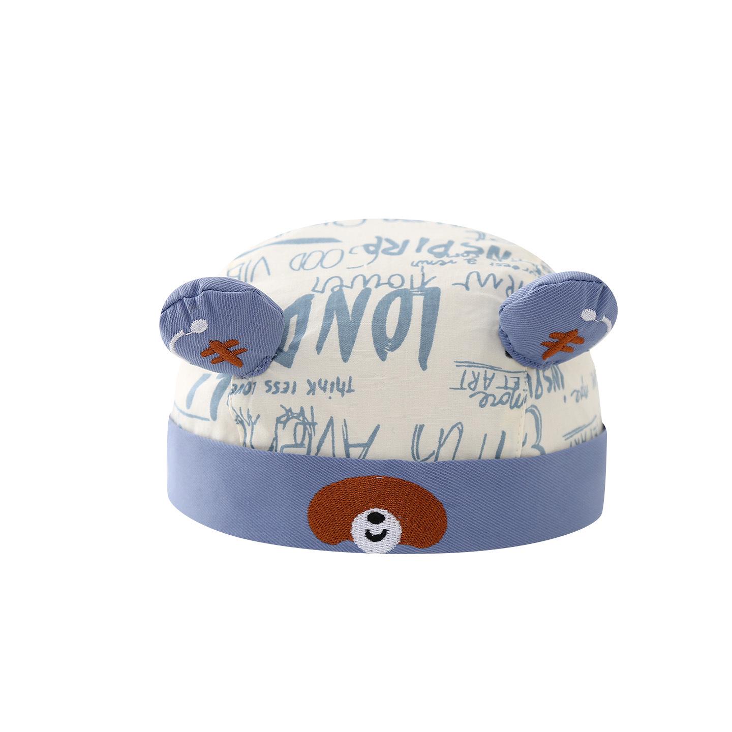 

Trendy Baby Skullcap: Cute Spring/Autumn Pirate Hat for Boys & Girls Letter Bear Pirate Hat - Pink