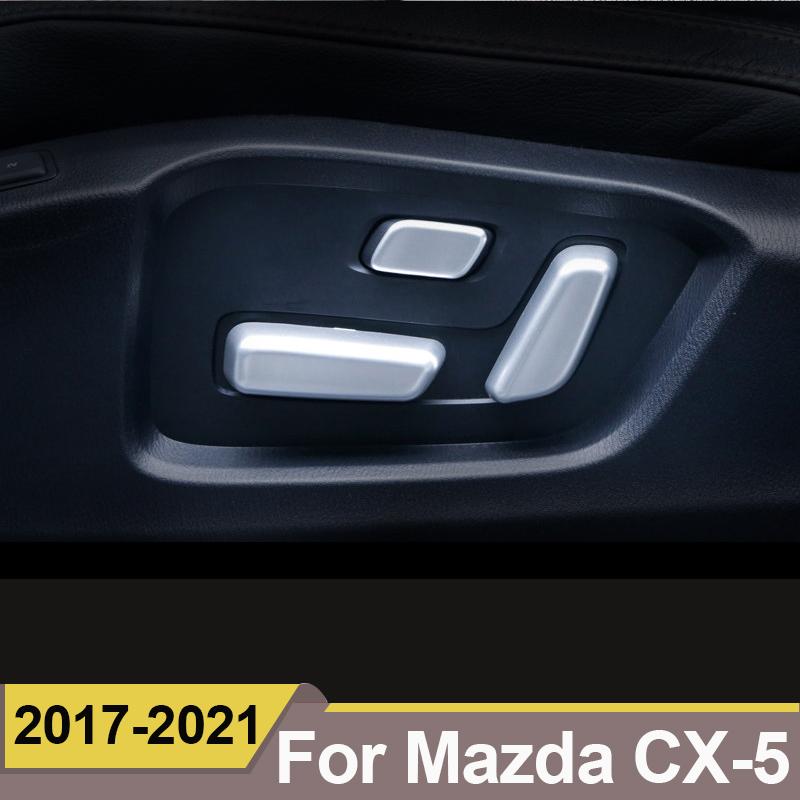 ABS Chrom Auto Sitz Einstellung Schalter Sitz Lift Schlüssel Dekoration Abdeckung Trim Für MAZDA CX-5 CX5 CX 5 2017 2018