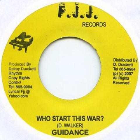 

7inch Record GUIDANCE / LION CUB - Who Start This War  / Low The Yout FJJ Records 2007 Jamaica Reggae, Ska & Dub