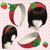 Polka Dot Pattern Strawberry Headband Y2K Wide Fruit Hairbands Apple Headband  Daily Hair Styling