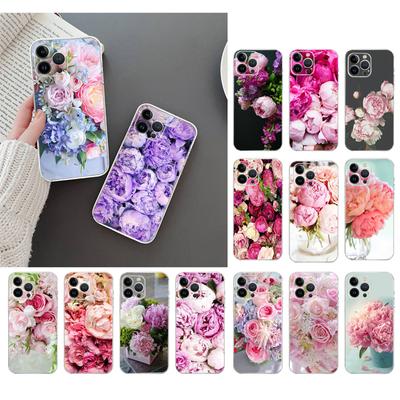 Pouzdro na telefon pro iPhone 14 13 12 11 Pro Max Xs Max Xr X 12mini 14 Plus Se Pivoňka Květinové Pouzdro Funda Capa Cell