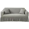 1/2/3/4 Seater Seersucker Sofa Slipcover High Stretch Couch Cover Thick Corner Sofa Protector Elastic Corner Couch Covers