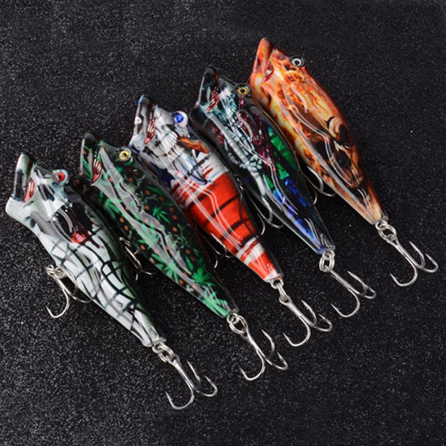 1Pcs Skull  Fishing Lure Cool Popper  Artificial Swimbait Fishing Tackle