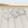 Simple Zircon Diamond Ring Fashion Open Ring Flash Diamond Cold Wind Light Luxury High Sense Ring