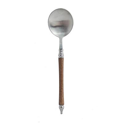 Faux Rosewood Handle Stainless Steel Spoon